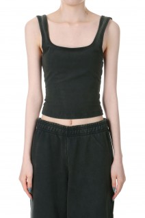 Square neck tank - WASHED BLACK (ES2268WB)
