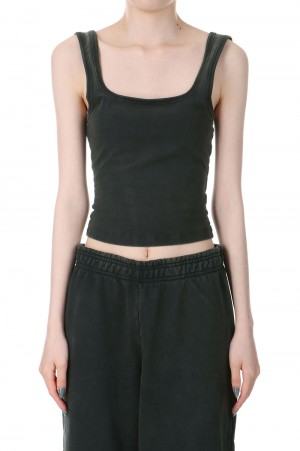 Square neck tank - WASHED BLACK (ES2268WB)