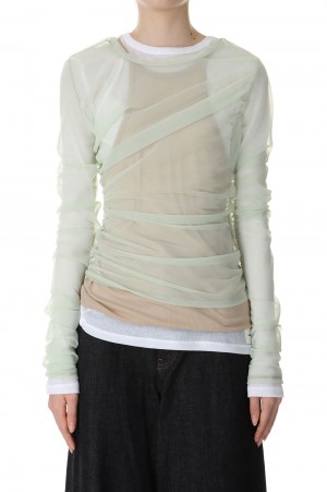 Triple Layered Sheer Top -LIME (31241415609)