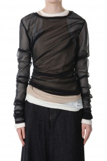 Triple Layered Sheer Top -BLACK (31241415609)