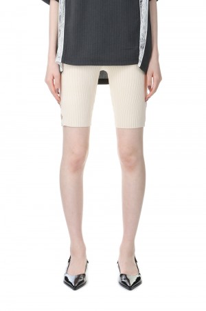 Side Slit Cycle Knit Pants -IVORY (31241665604)