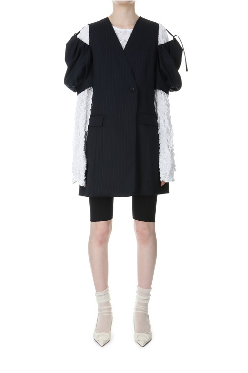 トップス MAISON SPECIAL 2way Puff Sleeves Tunic SALE】2way Puff Sleeves Gathered Blouse