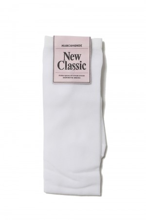 sheer high socks 50-WHITE(200K_20D-50C)