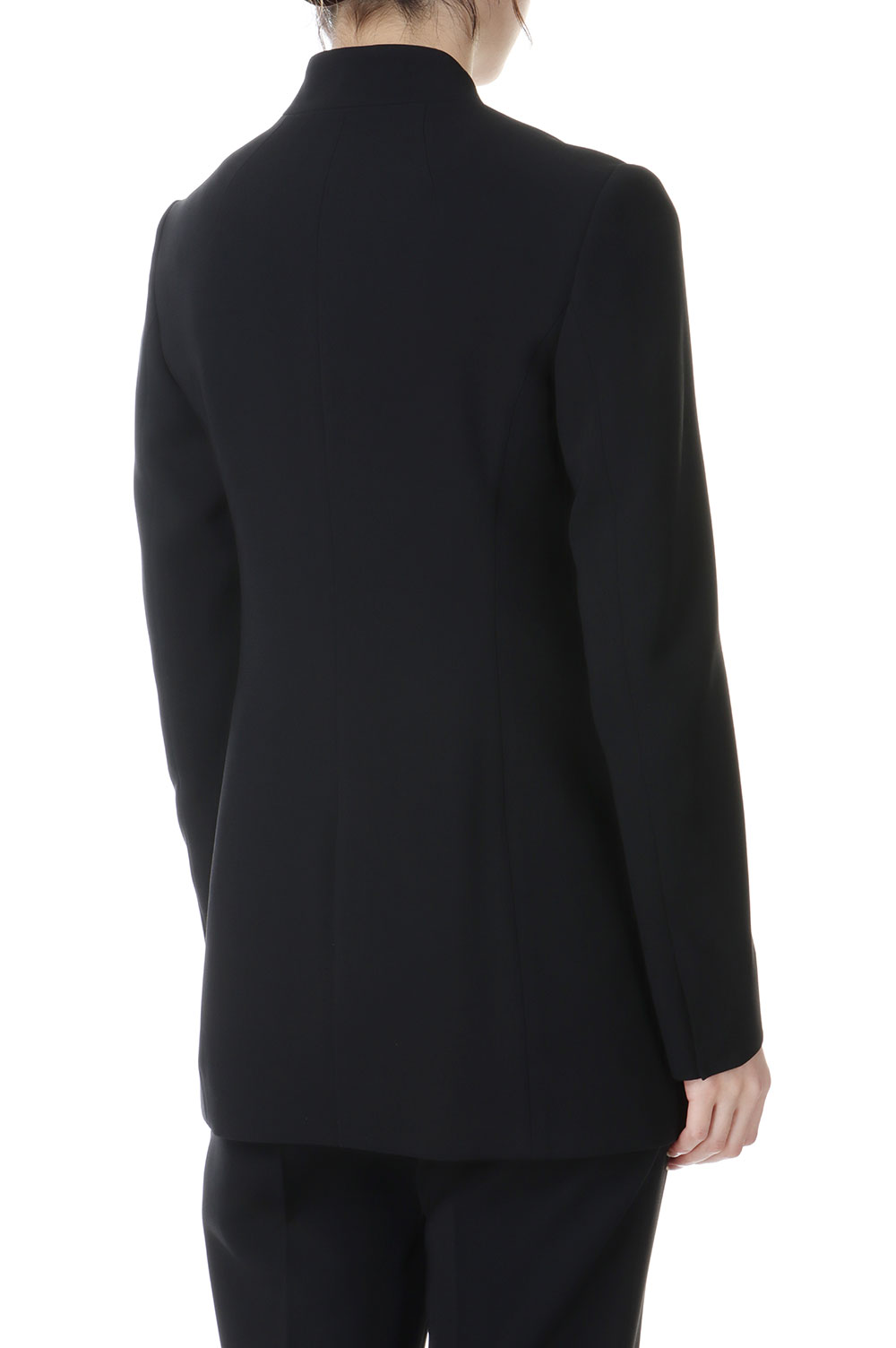 Acetate Polyester Collarless Double Breasted Suit Jacket Acetate Polyester Collarless Double Breasted Suit Jacket