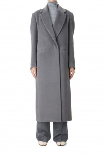 Beaver Finished Alpaca Wool Chester Coat(MM24FW-CO055) -Grey