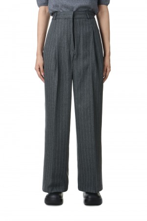 Stripe Twill Trousers -DARK GRAY (12420701)