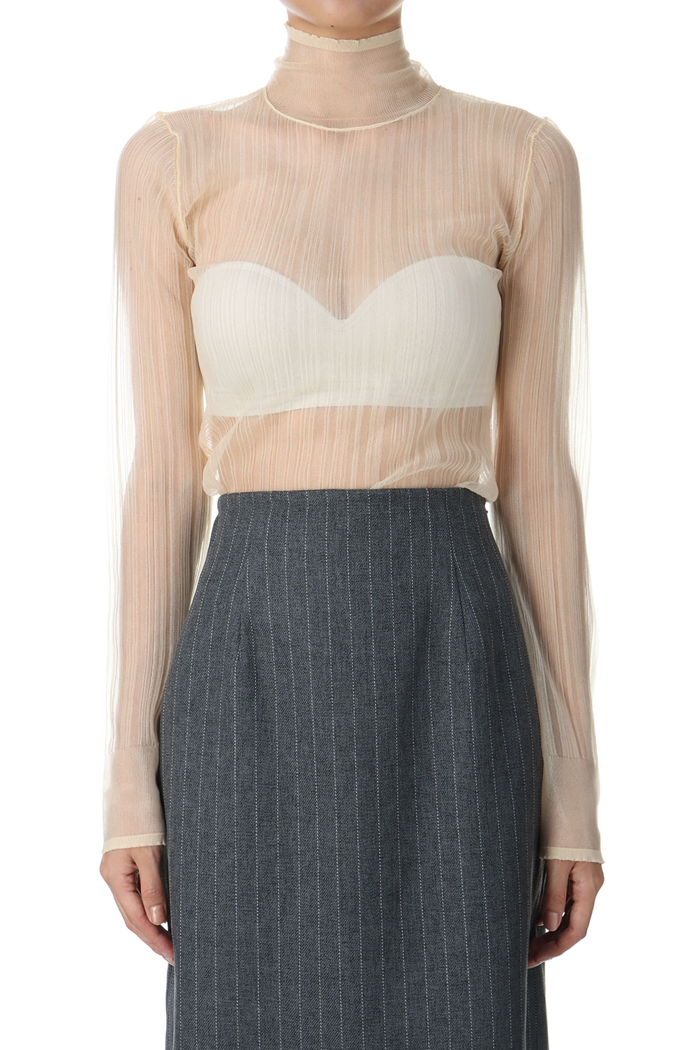 トップス Sheer Randomrib Knit Sheer Randomrib Knit -IVORY (12420513) | セレクトショップ