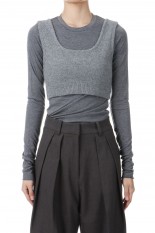Raccoon Knit Bustier -GRAY(12420502)