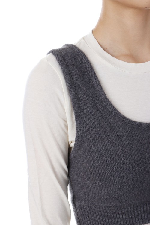 Raccoon Knit Bustier -SKY BLUE(12420502) | セレクトショップ｜DeepInsideinc.com Store