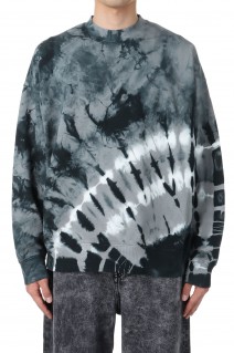 Hand Tie-Dye Sweat Prime-Over Crew Neck Pullover (11241411301)