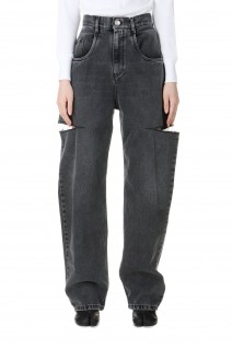 SLASH DETAIL DENIM PANTS -BLACK (S51LA0051-S30743-965)