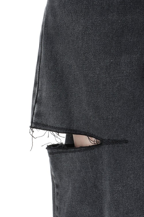 SLASH DETAIL DENIM PANTS -BLACK (S51LA0051-S30743-965) | セレクト