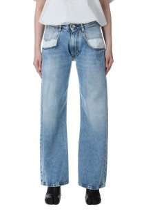 STRAIGHT DENIM PANTS CONTRAST POCKETS -BLUE (S51LA0052-S30513-470)
