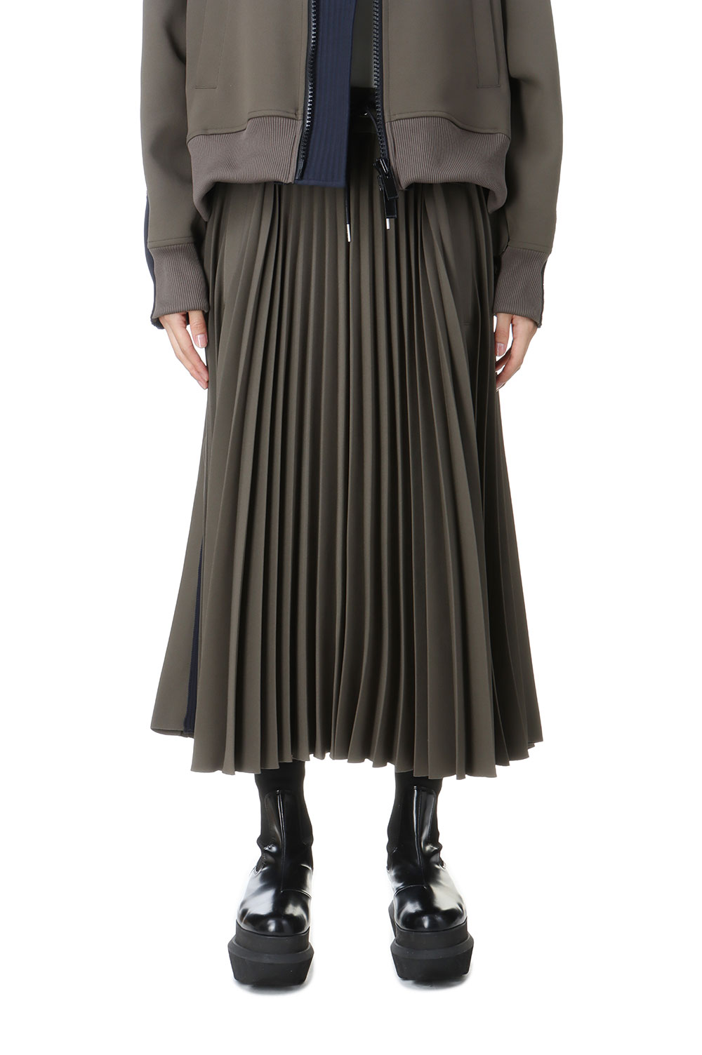 サカイ22AW Technical Jersey Skirt ネイビー S