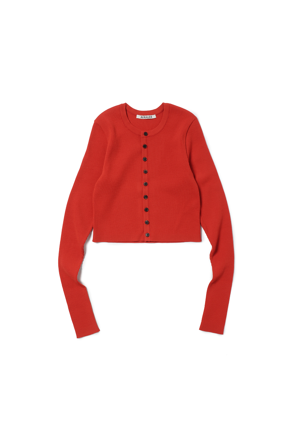 【値下げ】AURALEE SUPER FINE WOOL HIGH GAUGE RIB KNIT SHORT CARDIGAN A24AC01HW グレー サイズ：1 (なんばウォーク2号店) AURALEE 【値下げ】AURALEE SUPER FINE WOOL HIGH GAUGE RIB