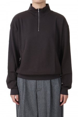 SUPER HIGH GAUGE SWEAT HALF ZIP P/O -Ink Black (#A24AP03CU SUPER HIGH GAUGE SWEAT HALF ZIP P/O -Ink Black (#A24AP03CU