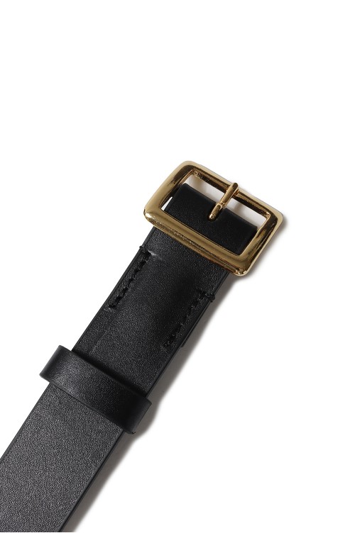 LEATHER SQUARE BUCKLE BELT -Black (#A24AB04RP-W) | セレクト