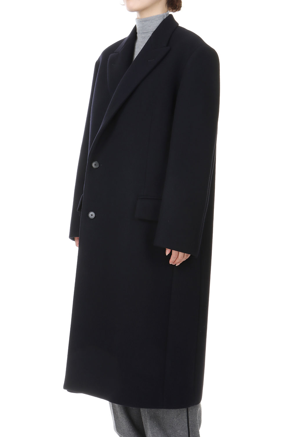 ジャケット・アウター MELTON LONG CHESTER FIELD COAT Melton chesterfield coat
