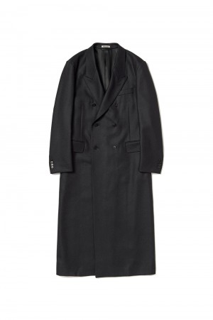 LIGHT MELTON CHESTERFIELD COAT -Top Charcoal (#A24AC03LM