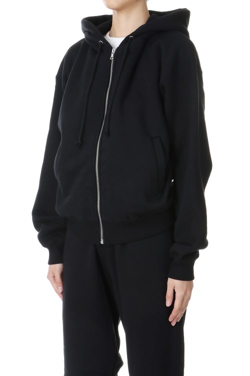 SMOOTH SOFT SWEAT ZIP PARKA -Black (#A24AP05TU) | セレクト