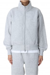 W's TECH SWEAT STAND ZIP-CARDIGAN -Top Gray (BE-54024WL)