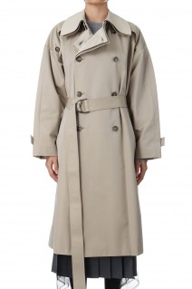 High count cotton Trench coat -Beige (027-024-WC38)