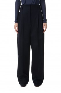 Flannel tuck Trouser -Navy (028-024-WP93)