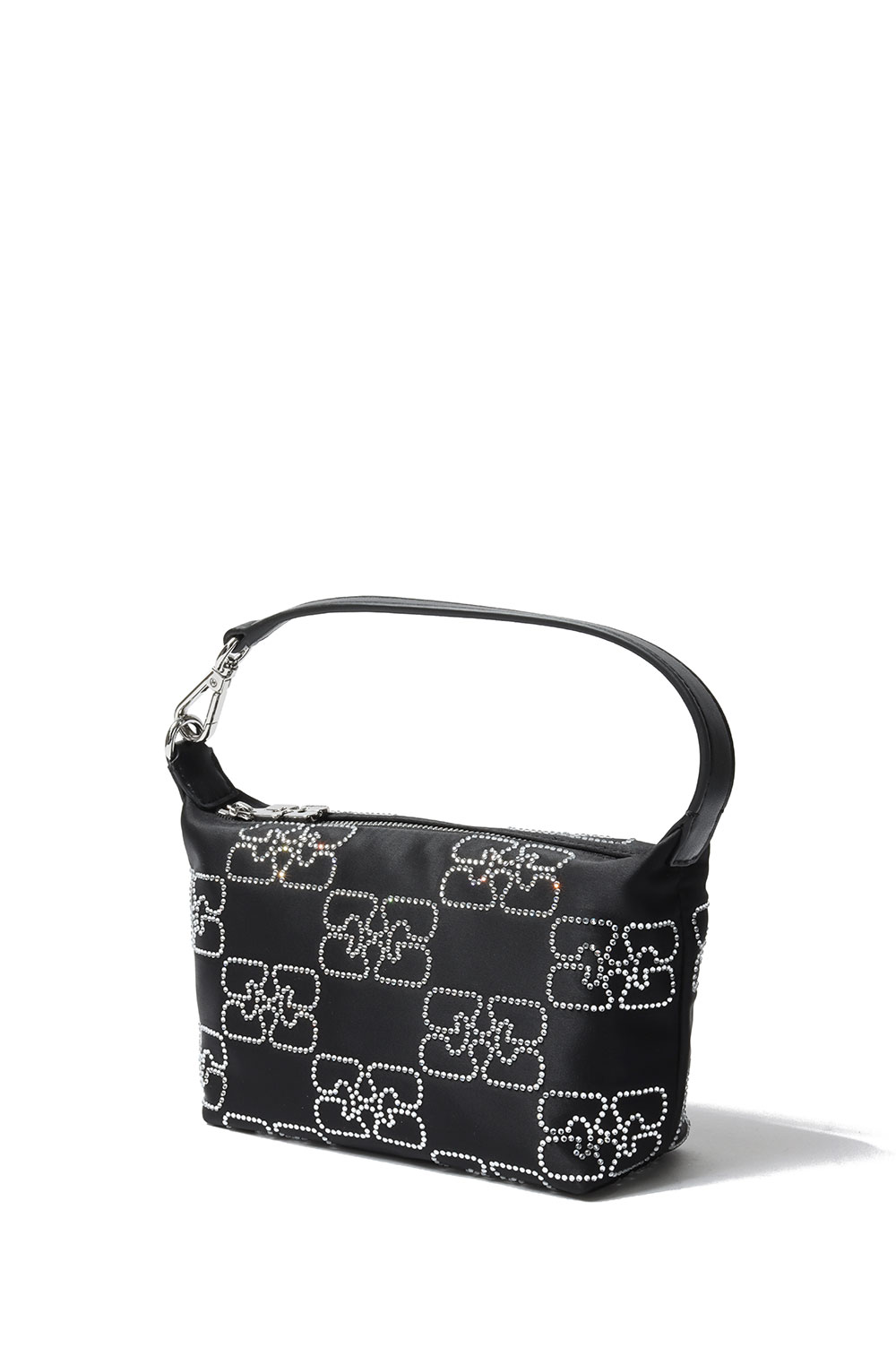 ★Ganni★ Small Butterfly Satin Sparkle Tote Bag Black A6122 Butterfly Small Pouch Satin Sparkle -Black (#A6122