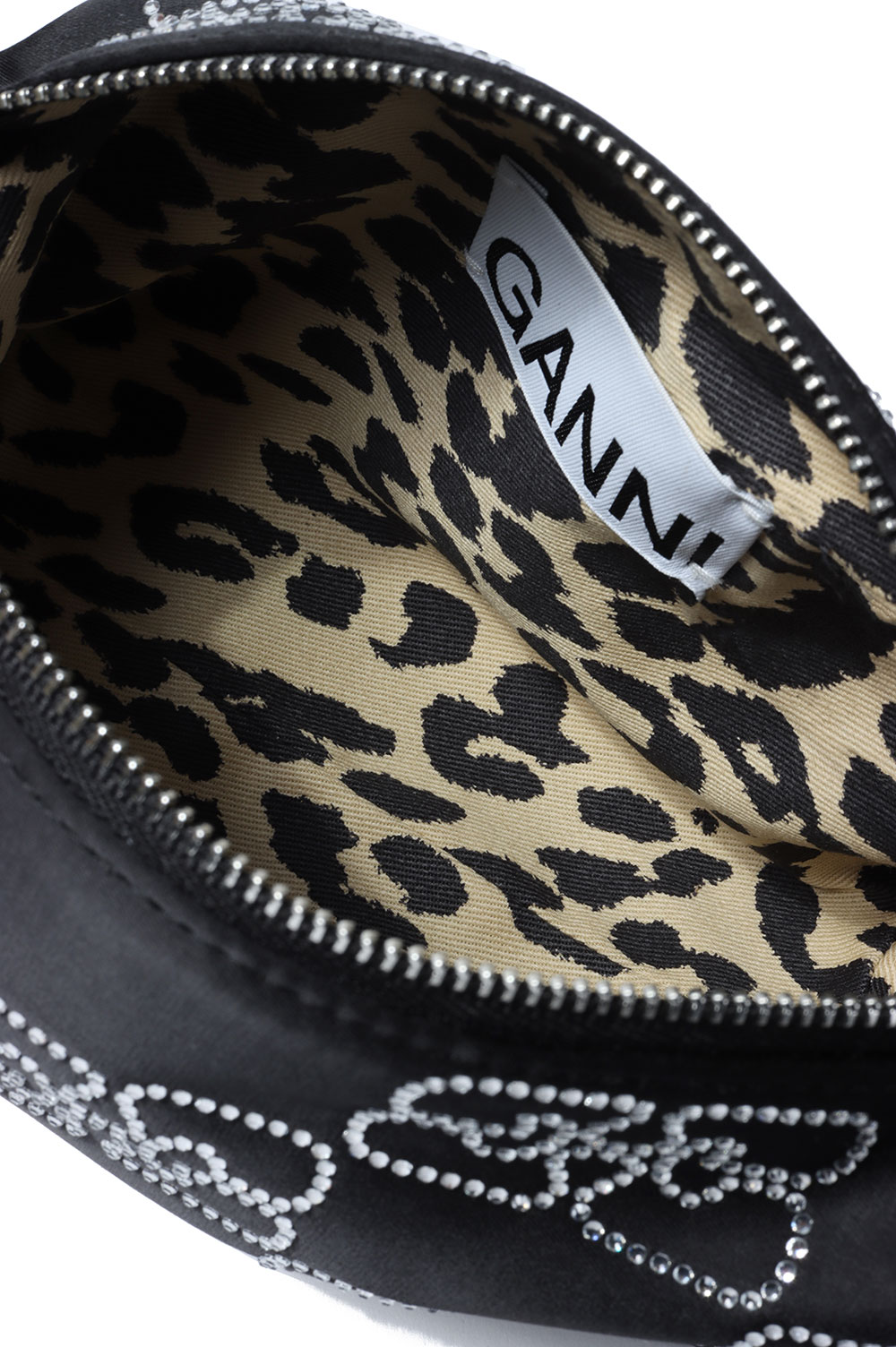 ●Ganni● Small Butterfly Satin Sparkle Tote Bag Black A6122 Ganni Small Butterfly Satin Sparkle Bag in Black | Lyst