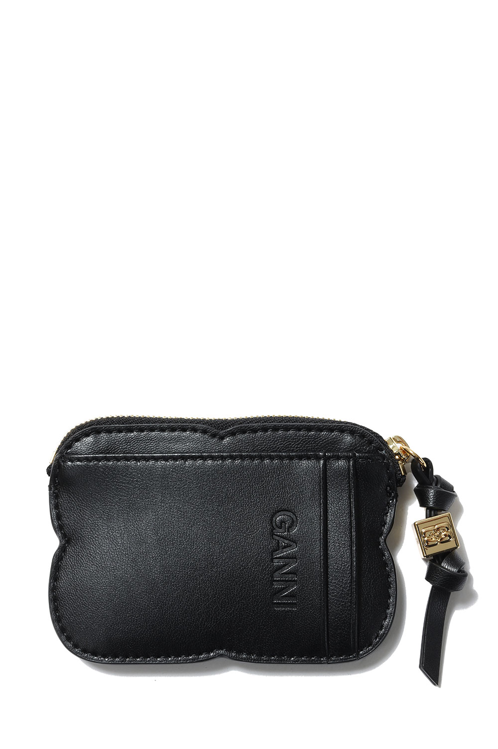 Ganni Bou Compact Zipped Wallet -Black (#A6150) | セレクト