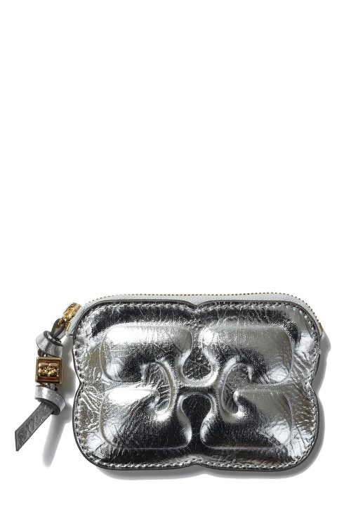 ＊GANNI Bou Compact Zipped Wallet Sparkle GANNI Bou Compact Zipped Wallet Sparkle GANNI : Spicy Orange