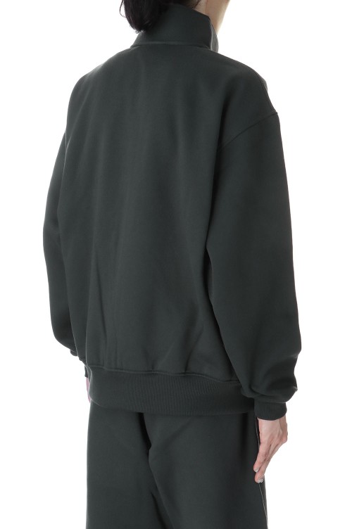 TECH SWEAT STAND ZIP CARDIGAN - CHARCOAL (BE-54024W