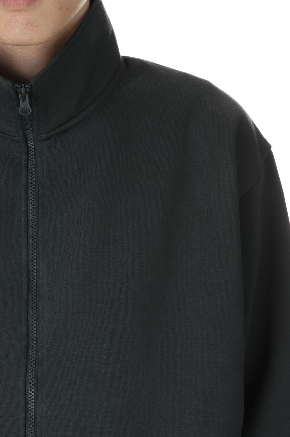 TECH SWEAT STAND ZIP CARDIGAN - CHARCOAL (BE-54024W