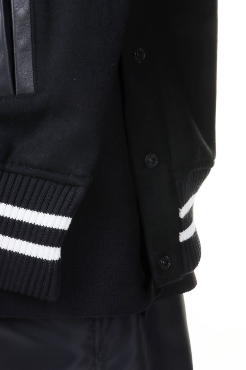 sacai Gonz Wool Melton x Leather Blouson (24-03523M