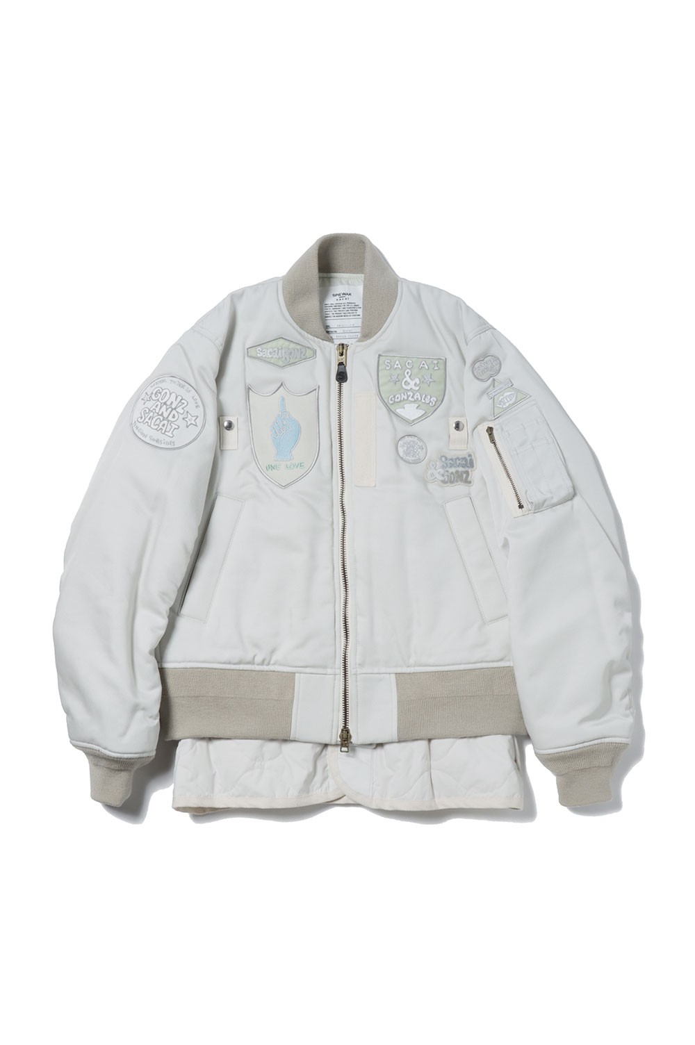 Sacai x SPIEWAK Gonz MG Multi Patch Blouson -L/GRAY 376- (24