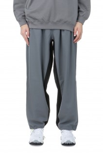 Wool Nylon Gabardine Track Pants - GRAY / BLACK (GM243-40047)