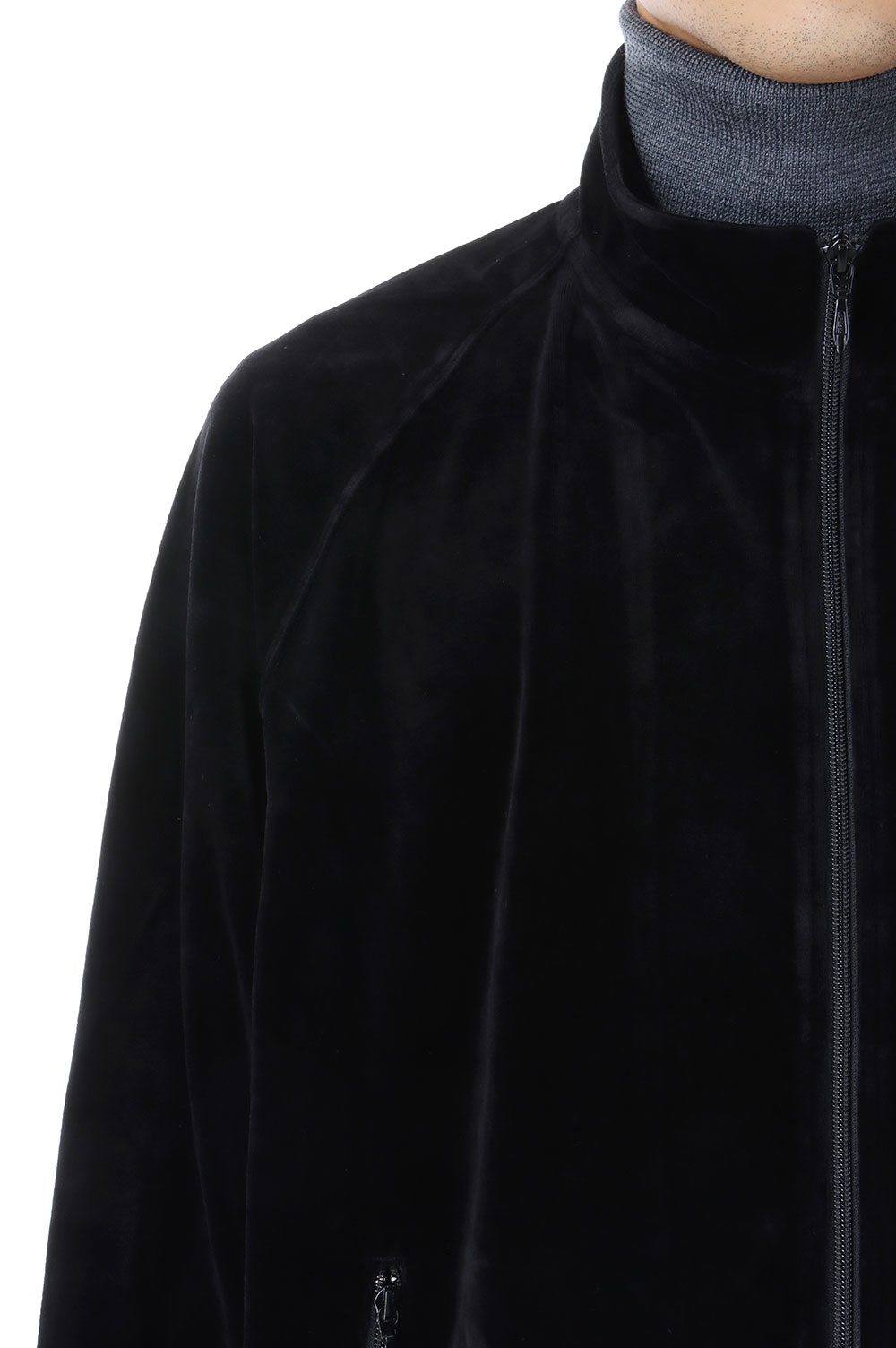 Compact Velour Track Jacket - BLACK (GM243-70290) | セレクト Compact Velour Track Jacket - BLACK (GM243-70290) | セレクト