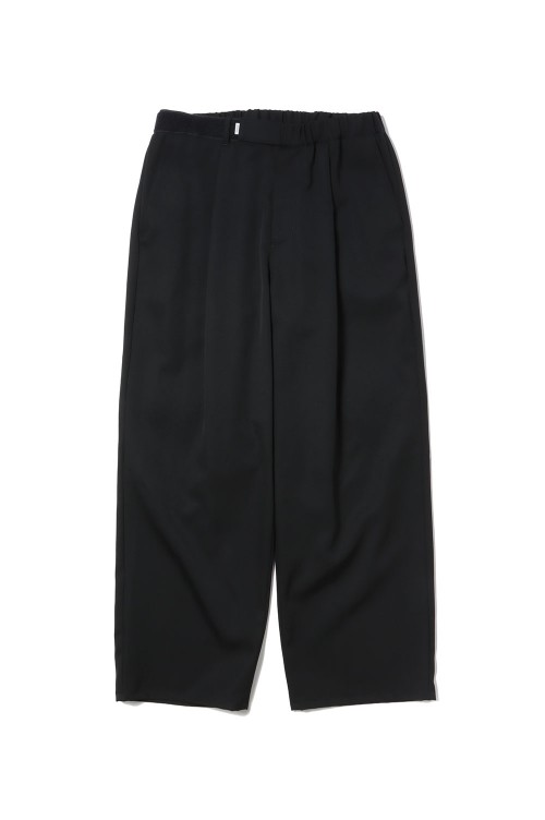 Scale Off Wool Wide Chef Pants - BLACK (M243-40173B) | セレクト