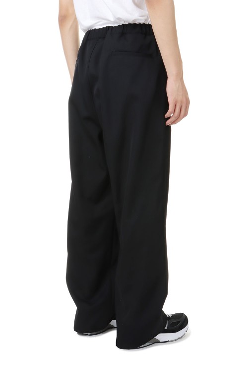 Scale Off Wool Wide Chef Pants - BLACK (M243-40173B) | セレクト