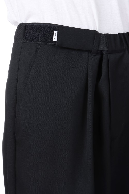 Scale Off Wool Wide Chef Pants - BLACK (M243-40173B) | セレクト