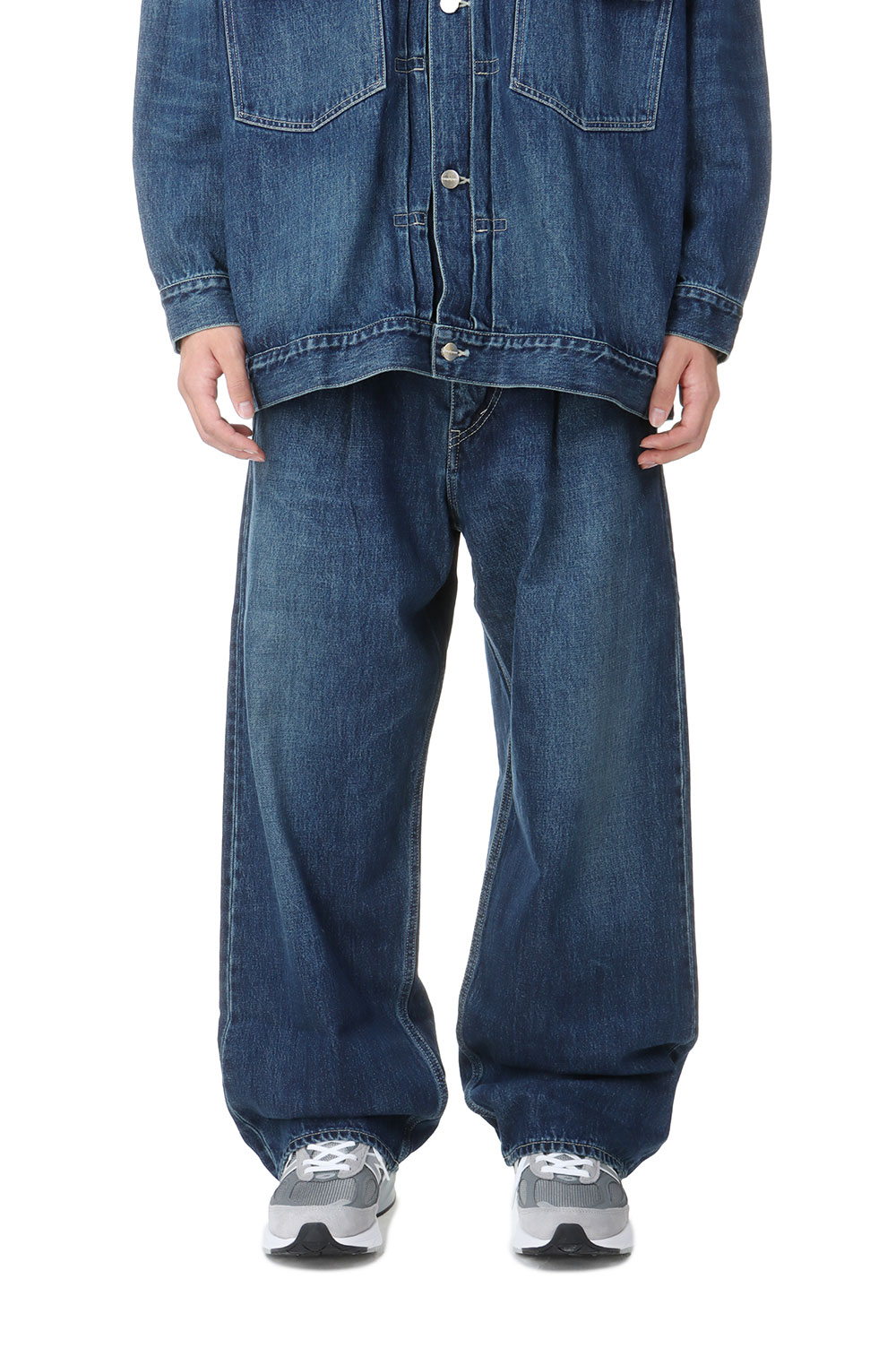 Selvage Denim Two Tuck Pants - DARK FADE (GU243-40188DB