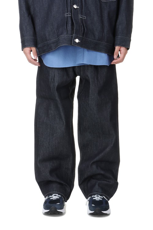 Selvage Denim Two Tuck Pants - RIGID (GU243-40188RB Selvage Denim Two Tuck Pants - RIGID (GU243-40188RB