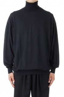 High Gauge L/S High Neck Knit - BLACK (GU243-80313B)