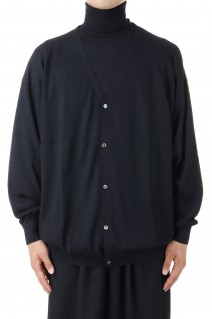 High Gauge Knit Cardigan - BLACK (GU243-80314B)