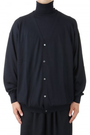 High Gauge Knit Cardigan - BLACK (GU243-80314B)