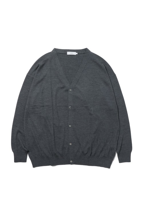 High Gauge Knit Cardigan - GRAY (GU243-80314B) | セレクト High Gauge Knit Cardigan - GRAY (GU243-80314B) | セレクト