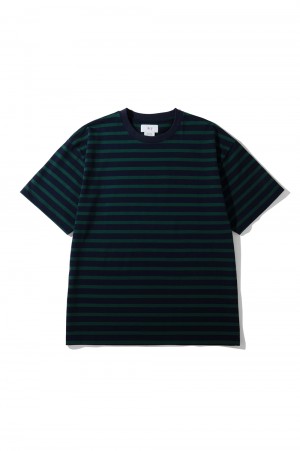 SS BORDER TEE - NAVY (ACY-24SS-006)