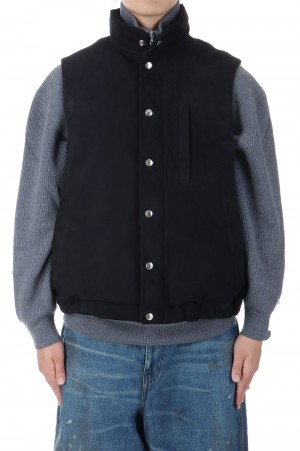 Suede Down Vest - NAVY (24AAP-01-07H)