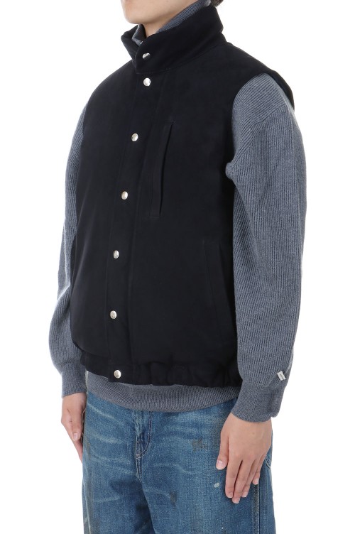 COOTIE FAKE SUEDE DOWN VEST -IVORY- ベスト