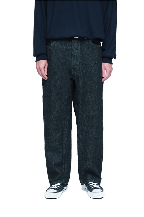 Washed Denim Wide Pants - ONE WASH (AP-4001) | セレクト